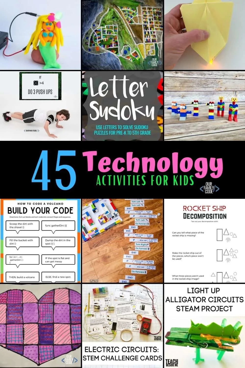 45 technology activities for kids collage 1