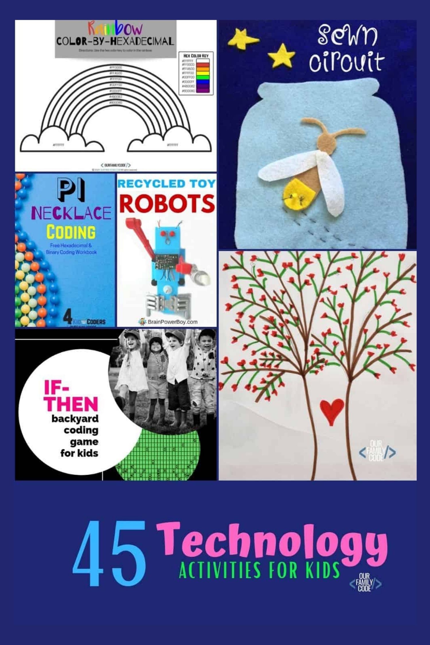 45 technology activities for kids collage 2