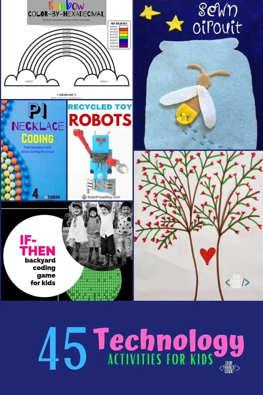 45 technology activities for kids collage 2