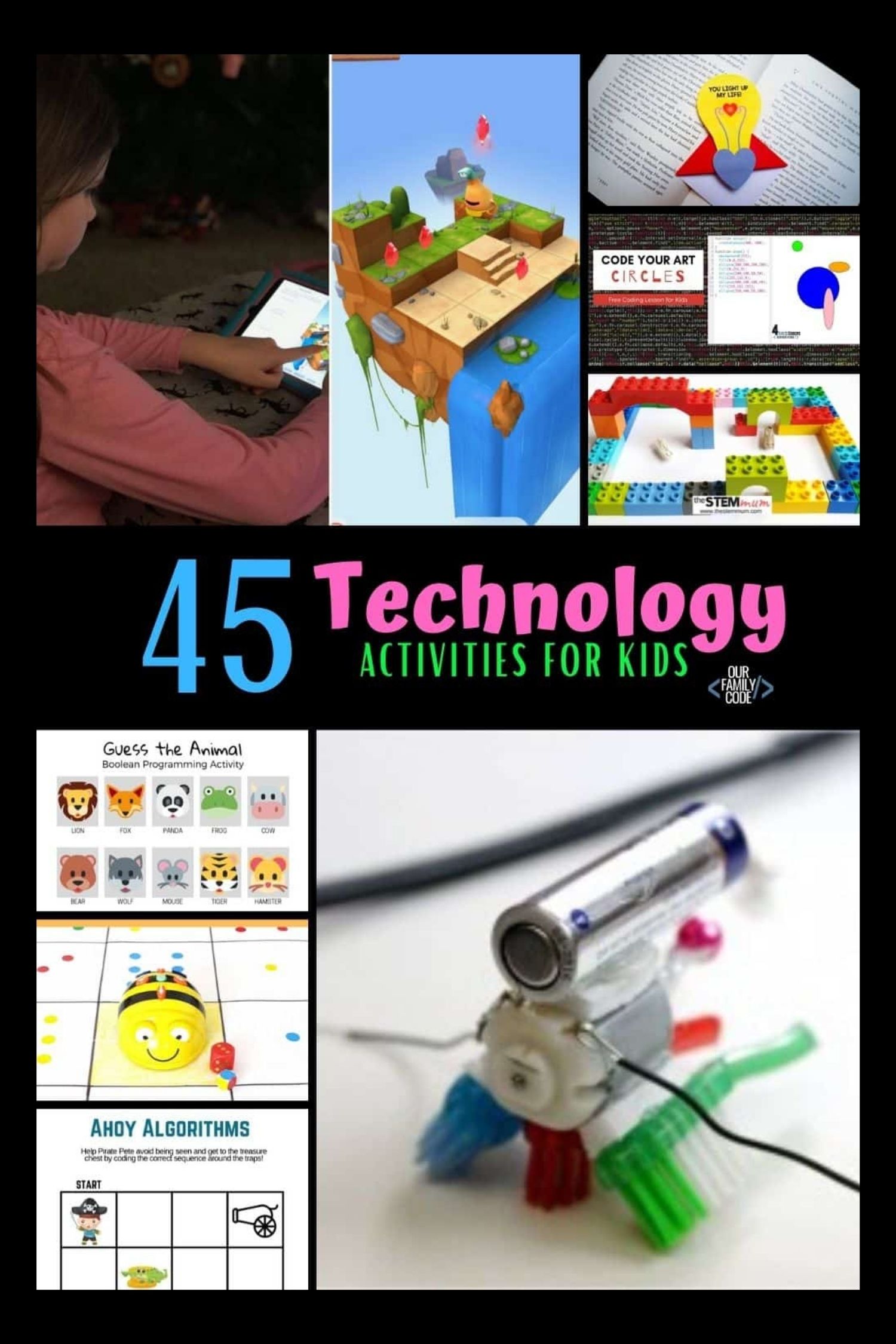 45 technology activities for kids collage 4