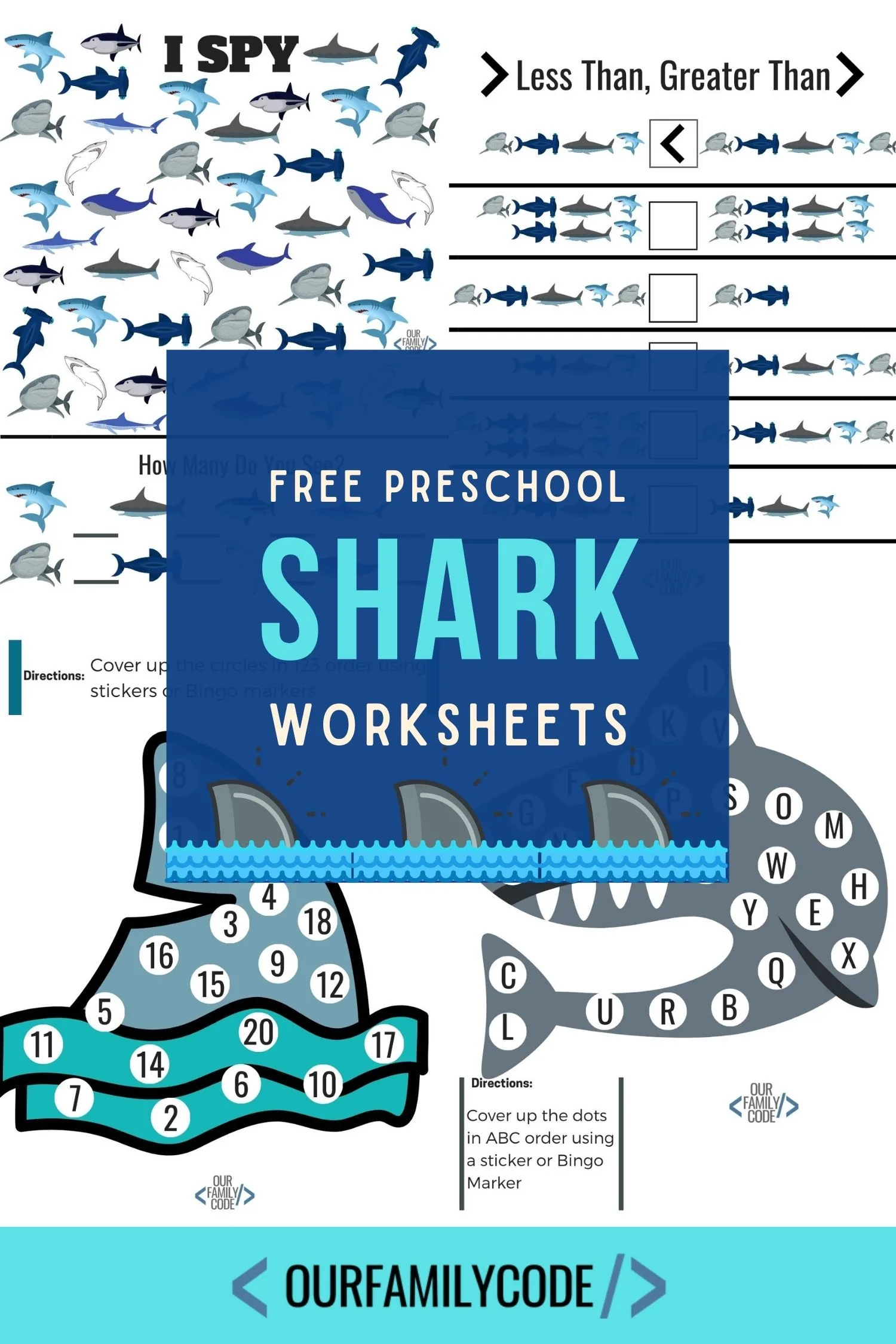 free preschool shark worksheets