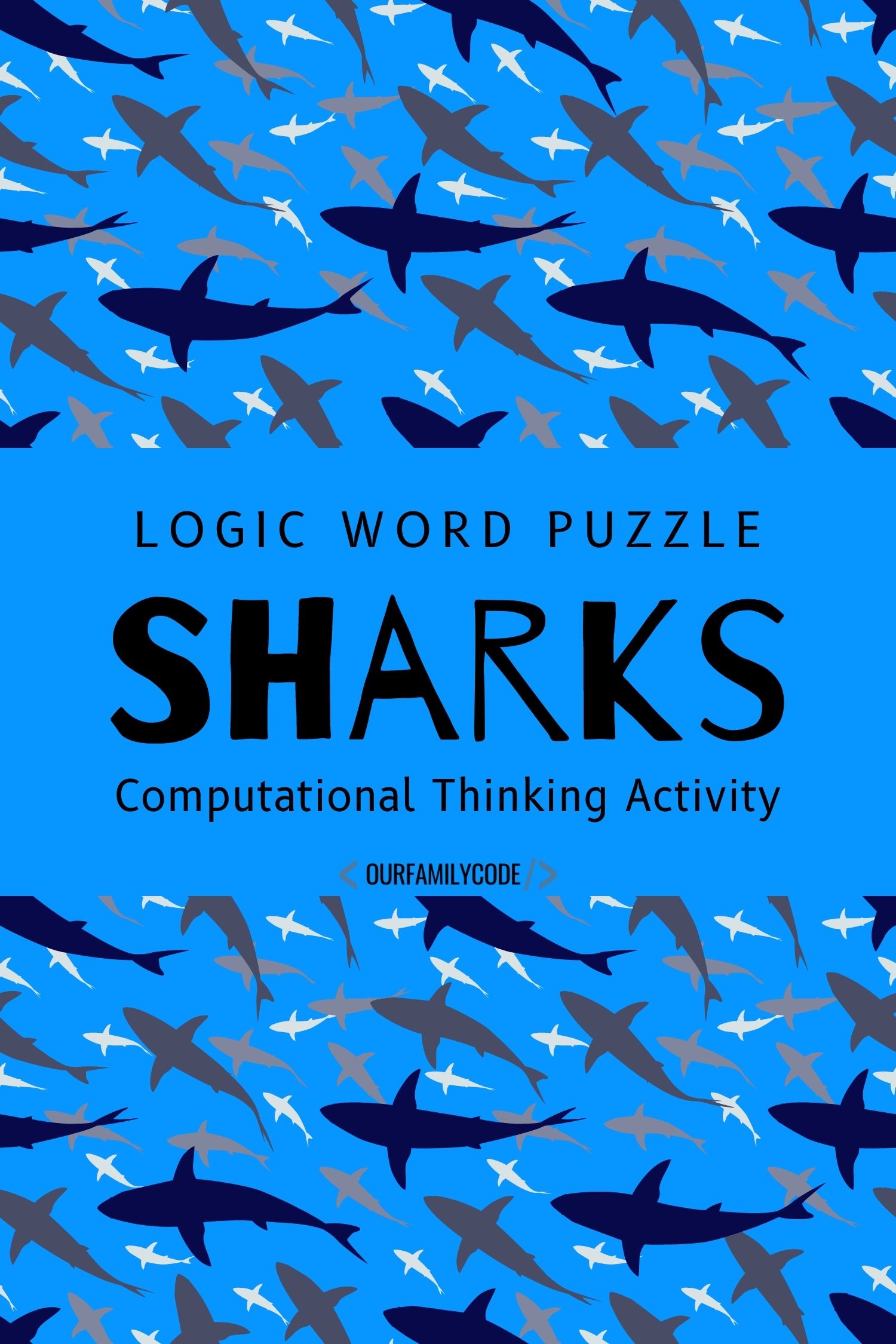 shark logic word puzzle shark+week computational thinking activity