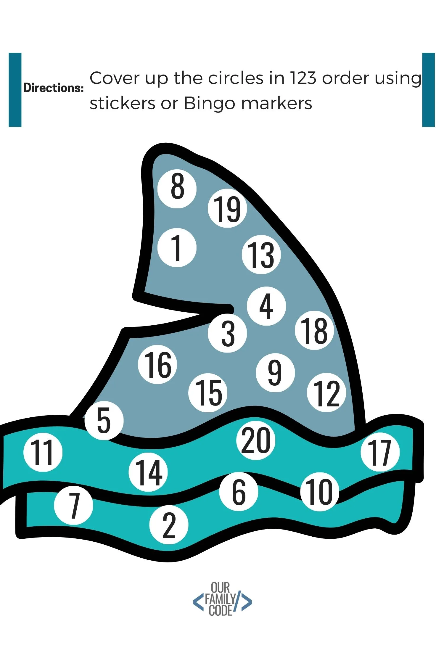 shark week shark worksheets shark fin number recognition