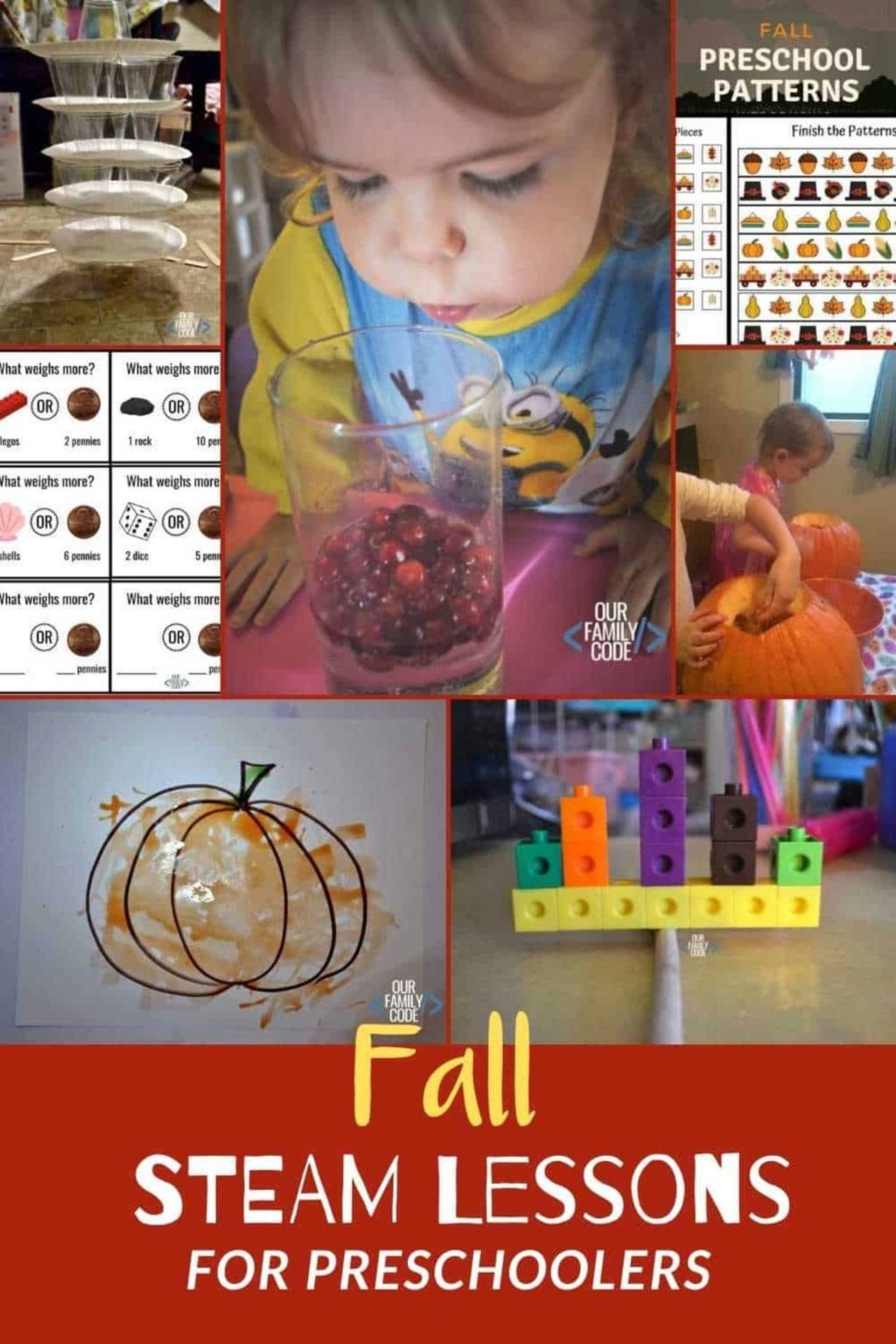 Fall STEAM Lessons by Age Printable Schedule Our Family Code
