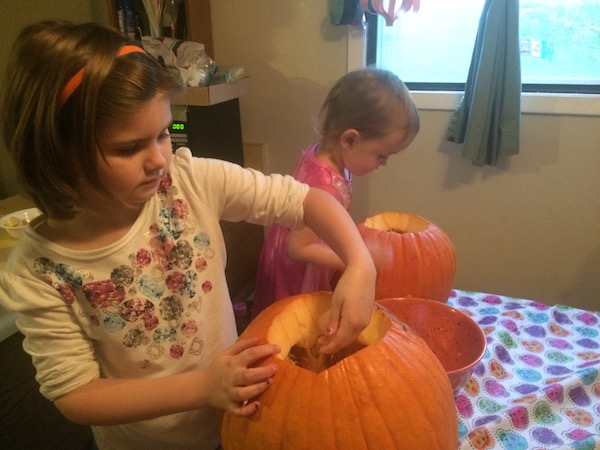 carving pumpkin preschool science activity