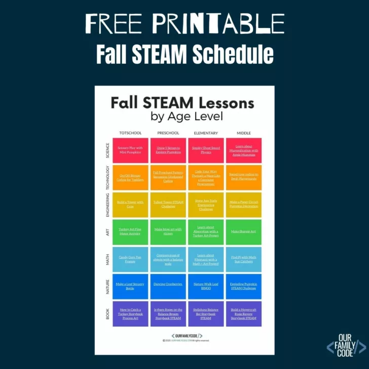 fi Free Printable fall steam schedule