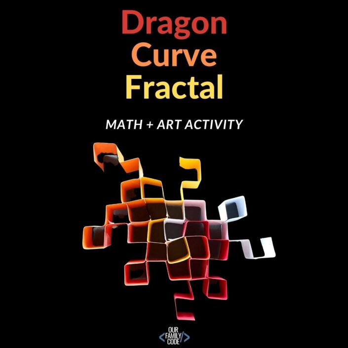 Dragon Curve Fractal Art Math + Art STEAM Activity