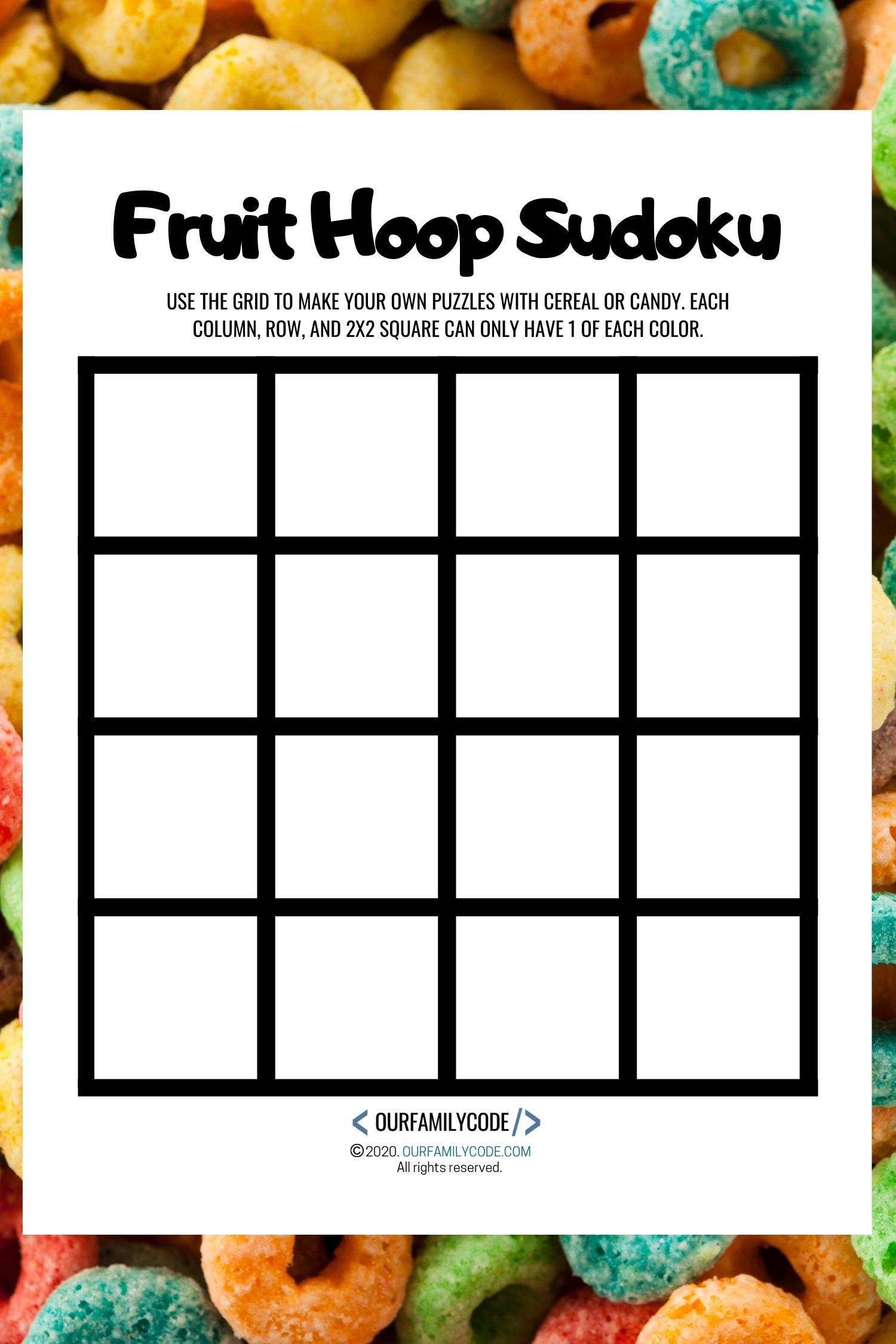 blank sudoku board