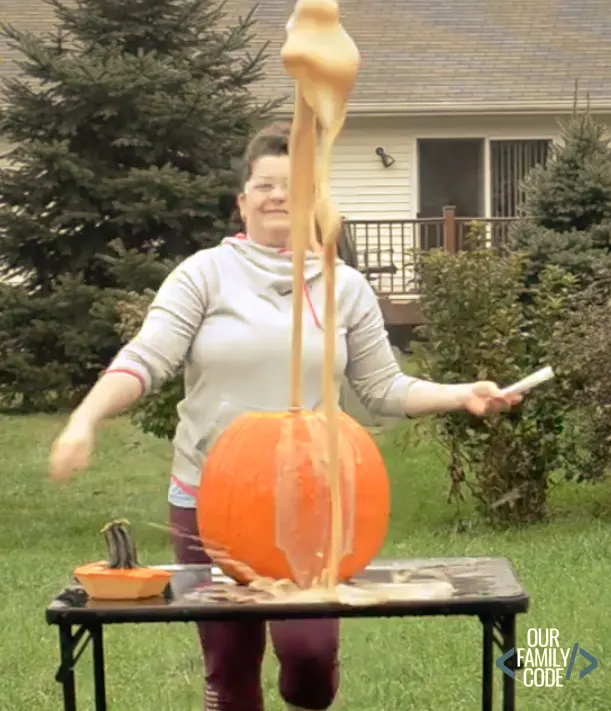 pumpkin eruption coke mentos