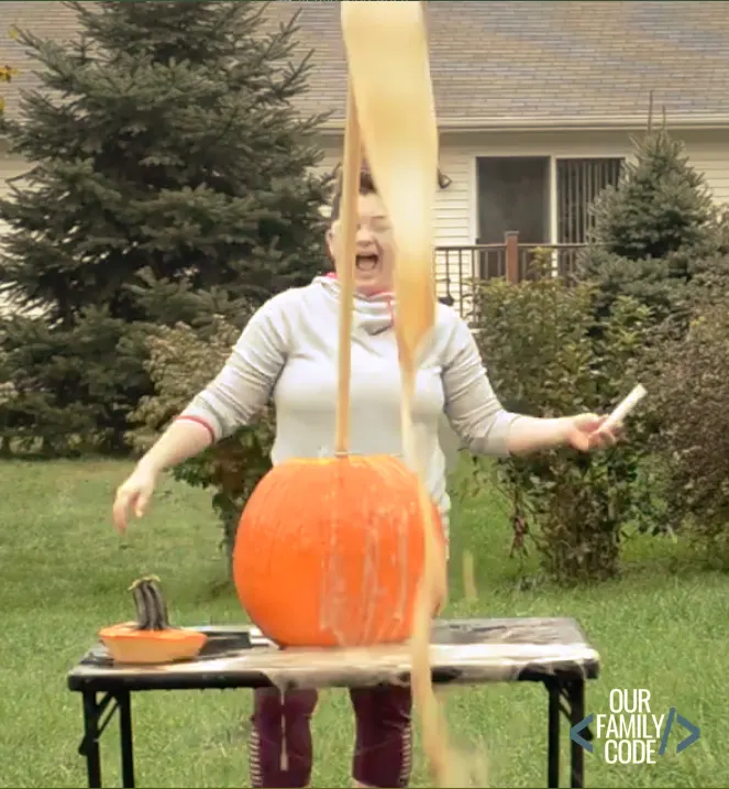 mentos coke pumpkin experiment