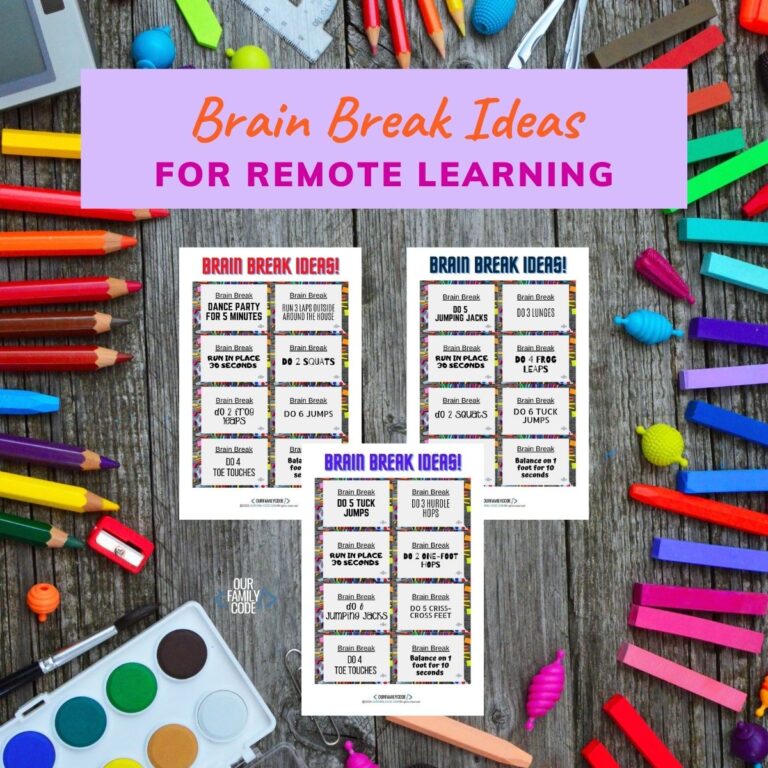 FI Brain Break Ideas for remote learning