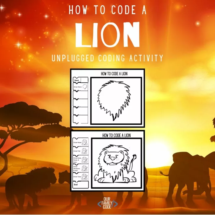 how to code a lion algorithm art