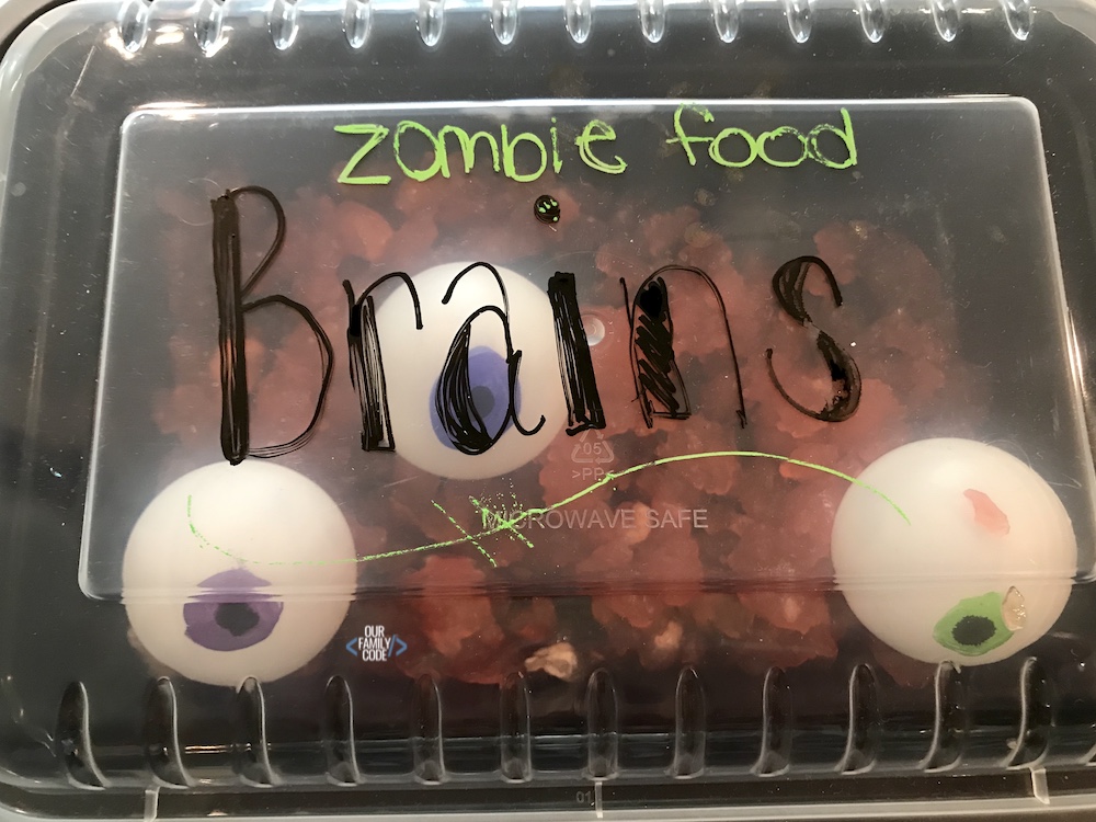 zombie food brains container