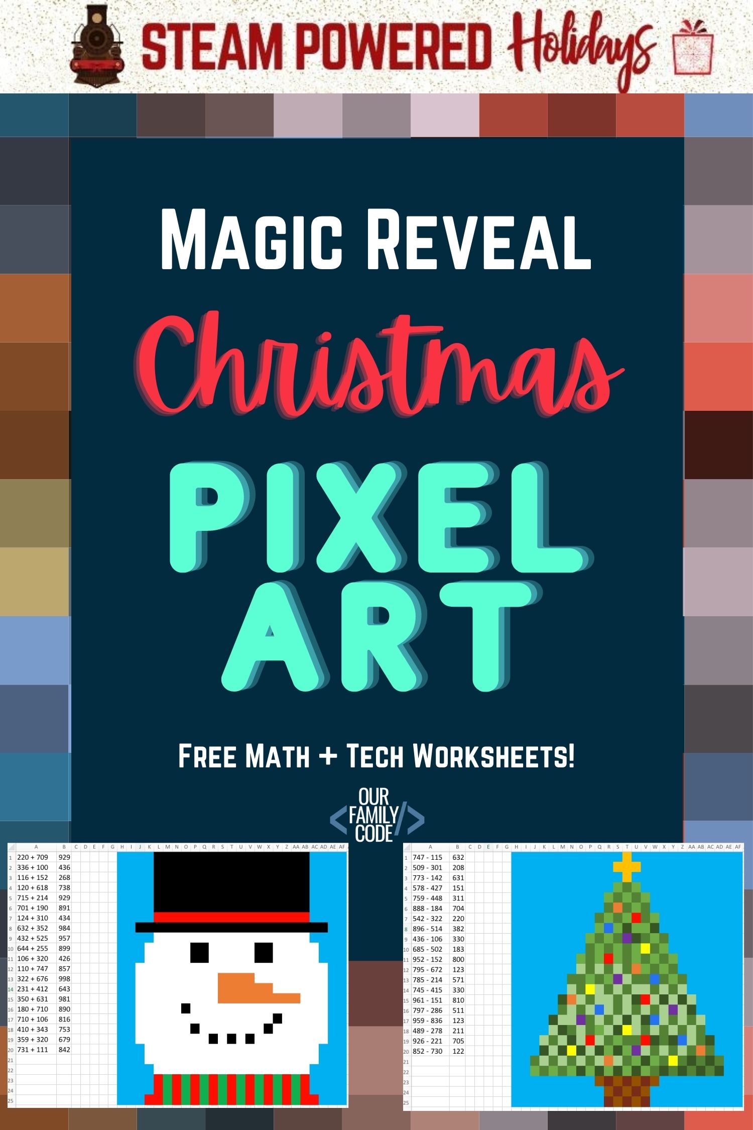 Magic reveal Christmas pixel art Magic reveal Christmas pixel art is a super neat way to incorporate math and technology into a fun learning activity!