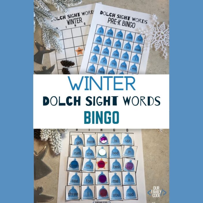 Winter Dolch Sight Word BINGO for Kids