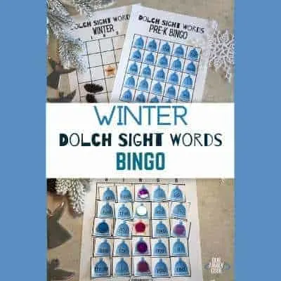 fi Dolch Sight Words winter bingo