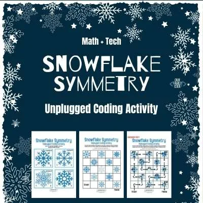 FI Snowflake Symmetry unplugged coding activity math tech steam