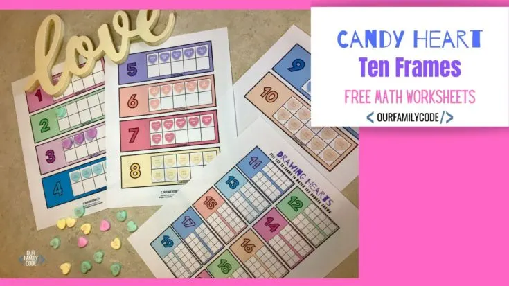 bh fb Candy Heart ten frames free math worksheets Grab these free preschool candy heart sequences coding worksheets to practice sequencing today and finish writing sequences with Valentine's Day candy hearts!