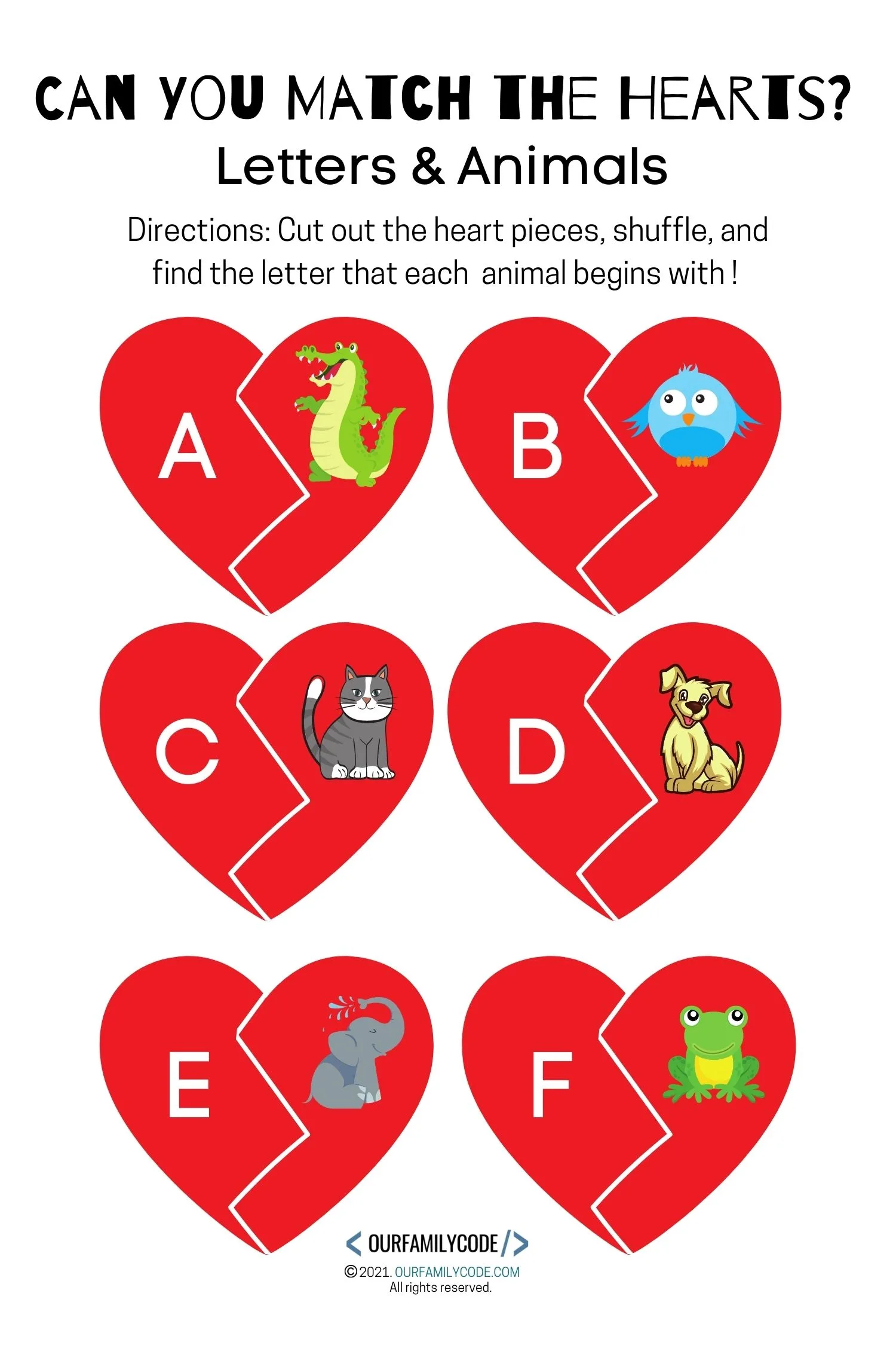 letter and animal beginning sounds a-f
