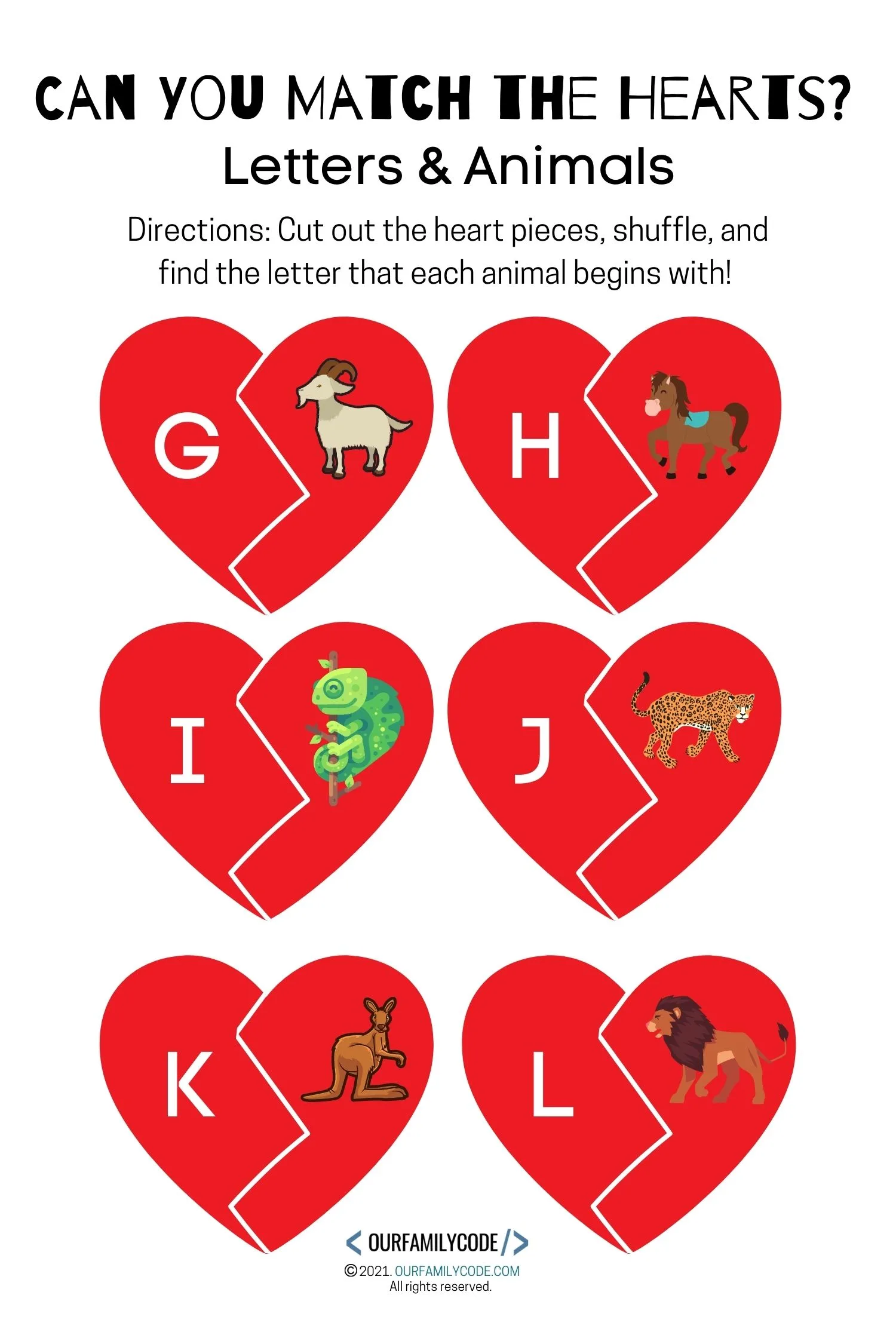 letter and animal beginning sounds g-l