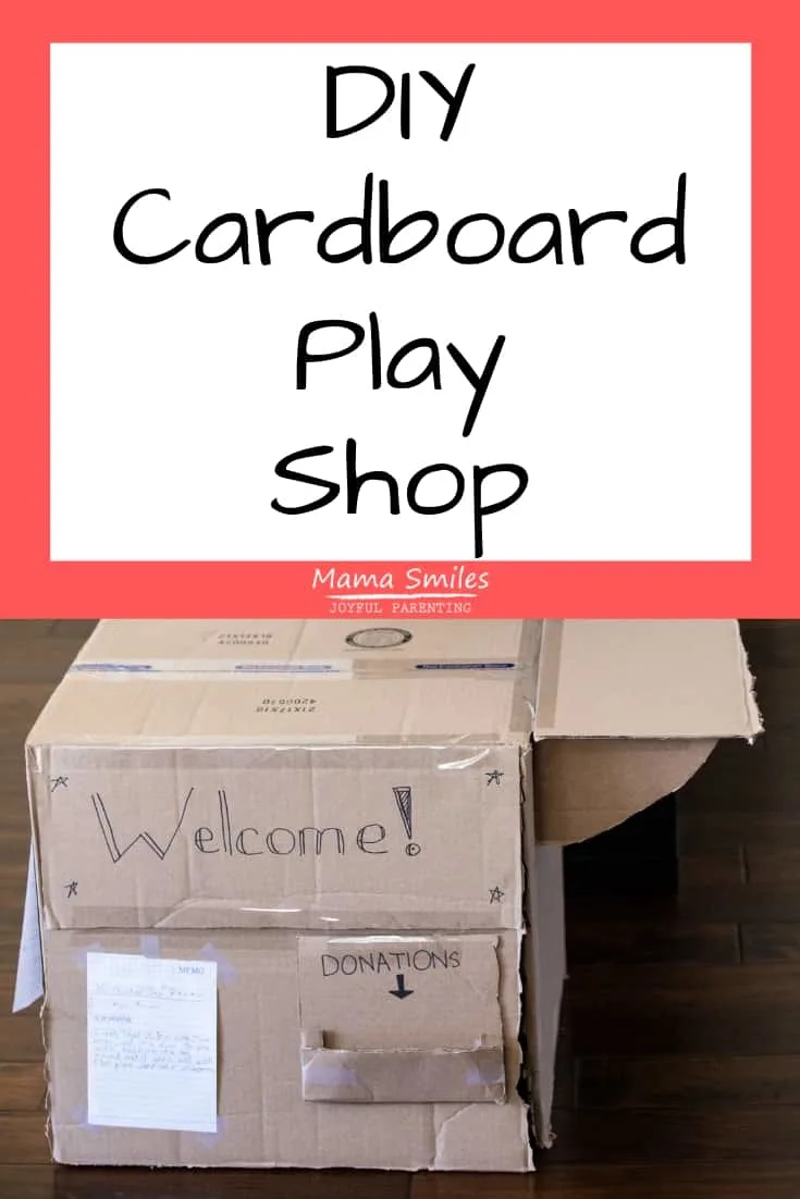 DIY Cardboard Play Shop These recycled crafts and activities for kids are a great way to reuse recycling materials and learn about protecting our environment!