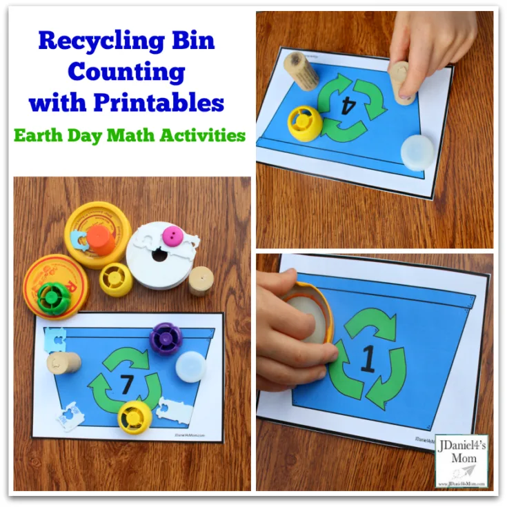 Earth Day Math Activities Recycling Bin Counting with Printables Facebook These recycled crafts and activities for kids are a great way to reuse recycling materials and learn about protecting our environment!