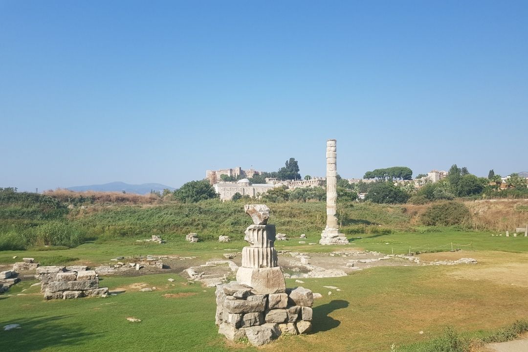 A picture of the ruins of the temple of artemis at Ephesus.
