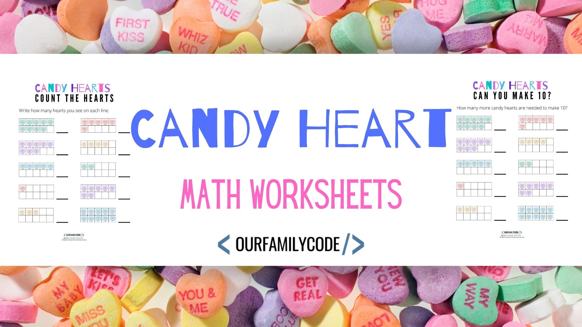 candy heart math