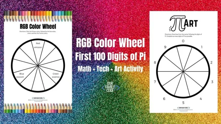 bh fb rgb color wheel activity first 100 digits of Pi math tech art Teach your kids to code a rectangle in JavaScript with this hands-on, interactive coding activity!