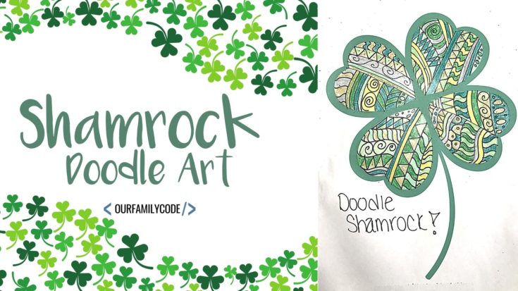 bh fb shamrock doodle art Make preschool shamrock process art with green peppers for a great sensory learning experience!