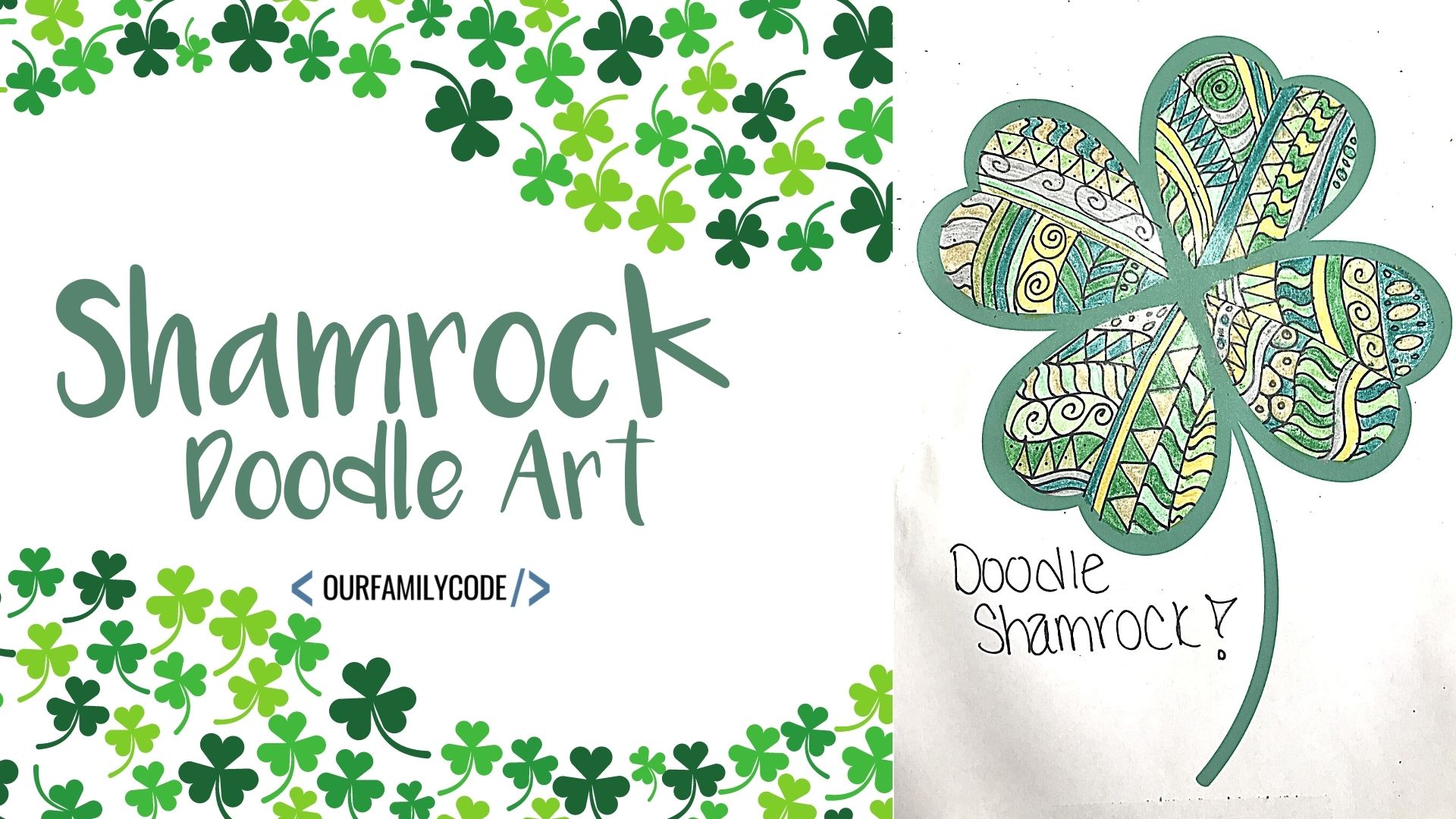 shamrock doodle art header