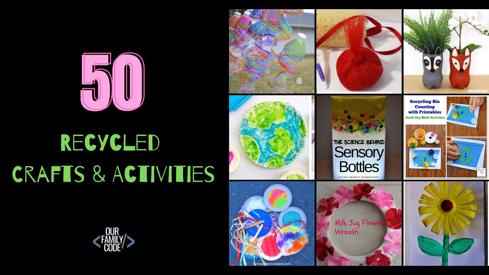 A picture of 9 plastic bottle recycle projects for kids