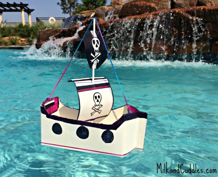 how to make a floating pirate ship 1024x829 1 These recycled crafts and activities for kids are a great way to reuse recycling materials and learn about protecting our environment!