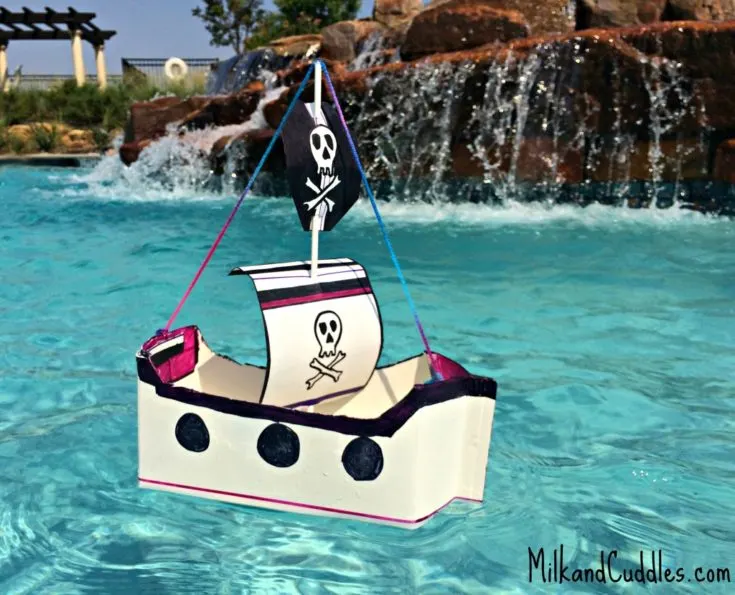 how to make a floating pirate ship 1024x829 1 These recycled crafts and activities for kids are a great way to reuse recycling materials and learn about protecting our environment!