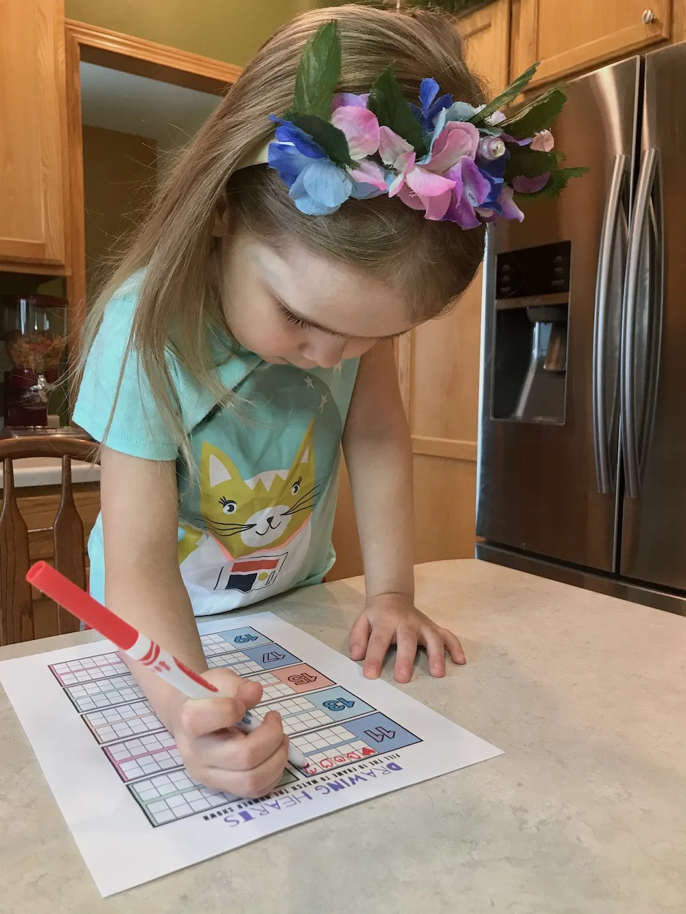 drawing hearts ten frames number sense activity