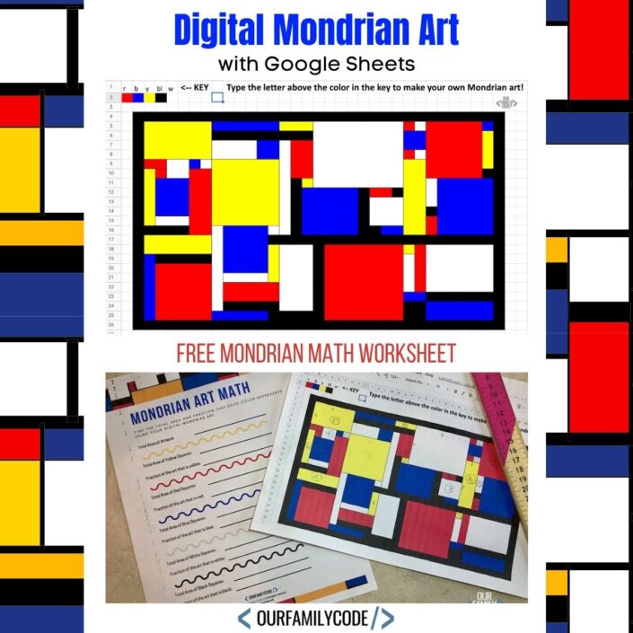 Make Digital Mondrian Art in Google Sheets