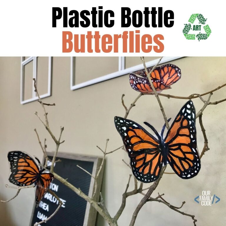 fi plastic Bottle butterflies recycled art