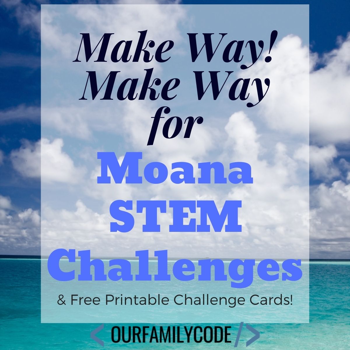 Build a Balloon Tower: Moana STEM Challenge Cards FI Moana STEM Challenge Cards Build a Balloon Tower: Moana STEM Challenge Cards