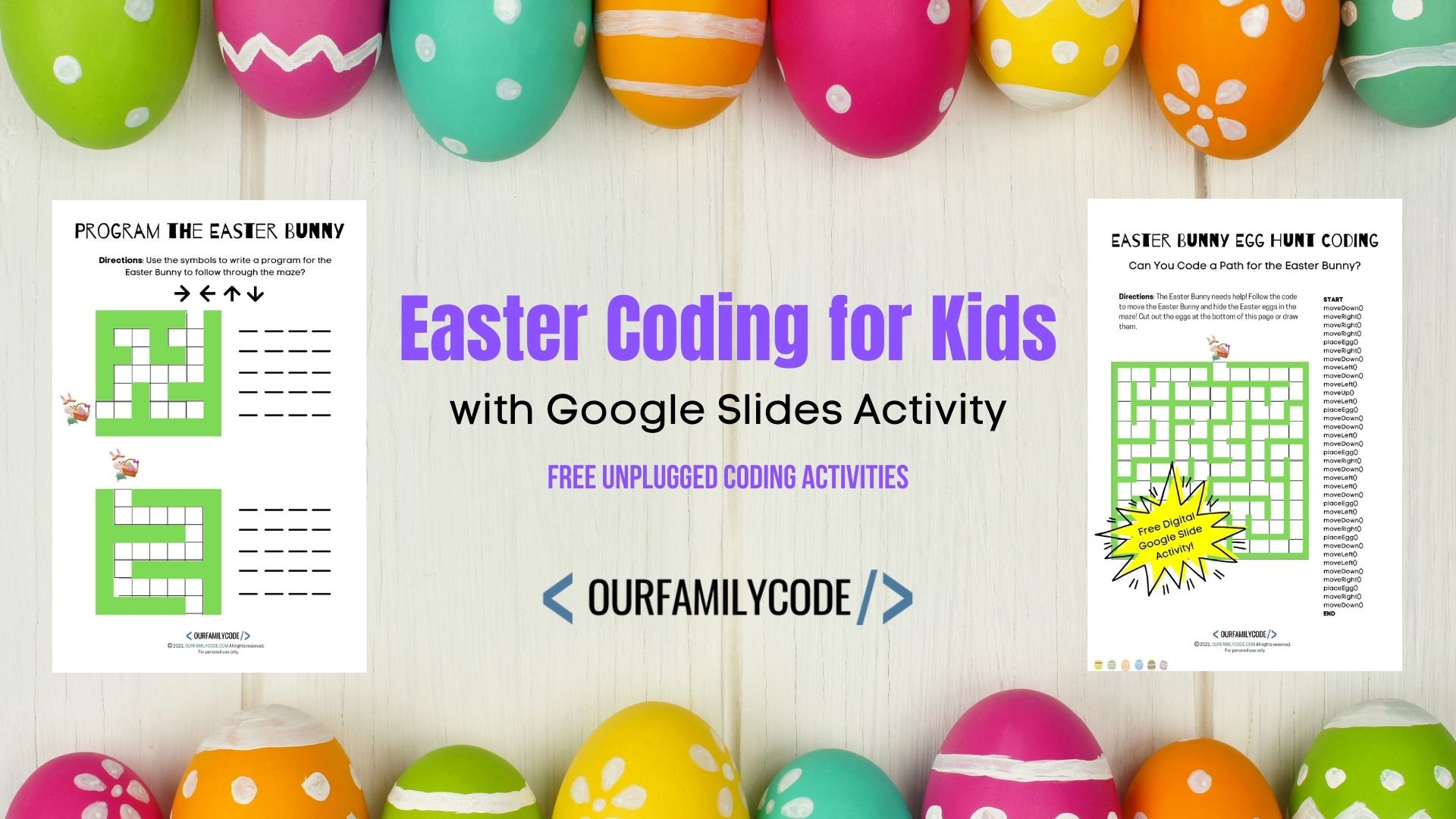 bh fb Easter unplugged coding This elementary egg hunt coding activity is a great Easter-themed way to introduce the basics of computer programming to kids in Kindergarten through 5th grade.