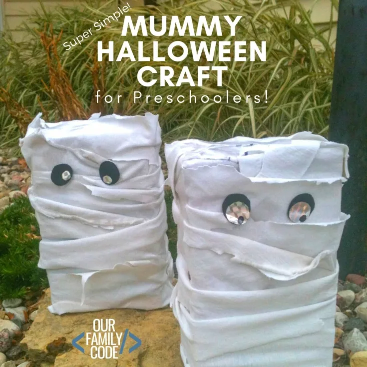 mummy halloween craft decoration for preschoolers Learn how to make a plastic pumpkin tower with this Halloween decoration DIY that costs less than $10!