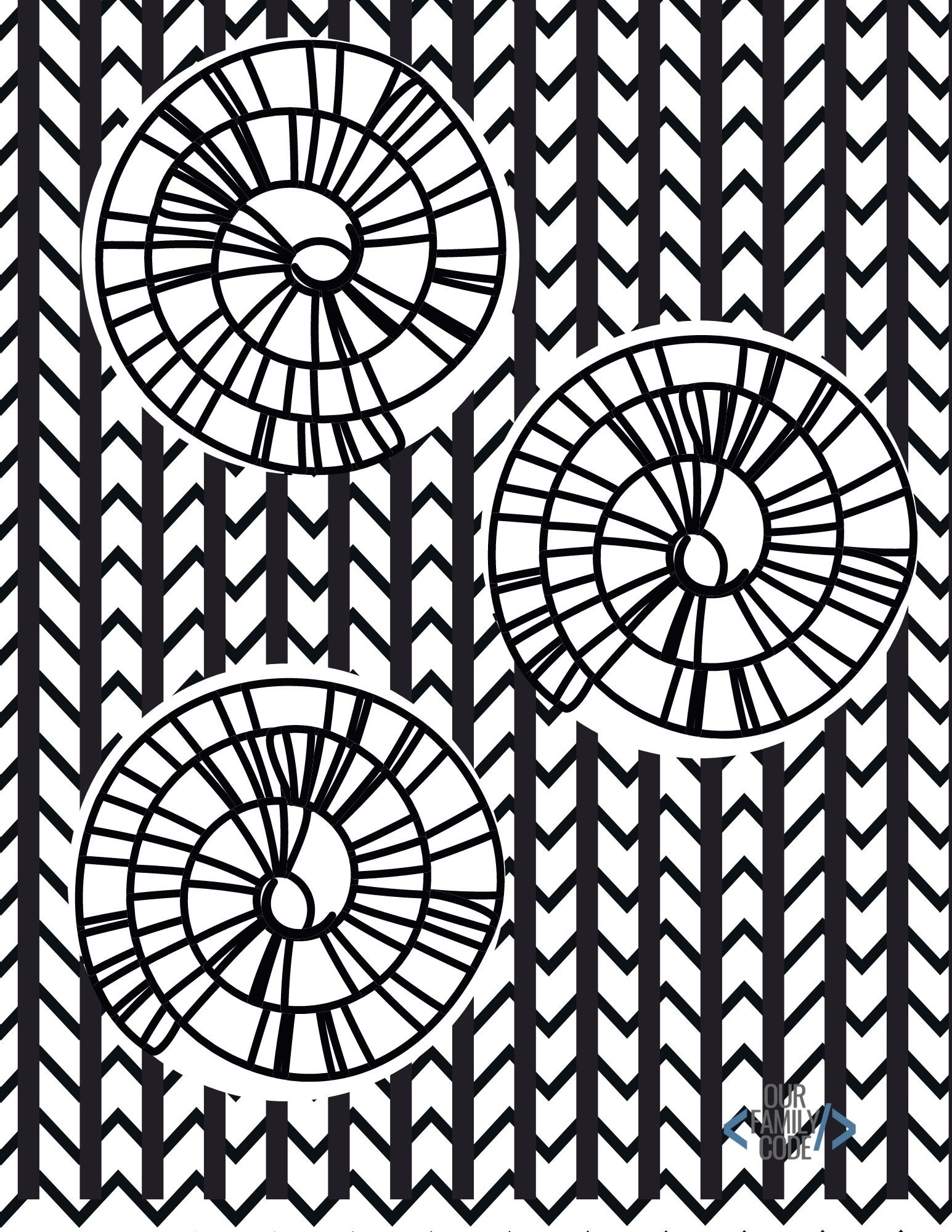 What Is Op Art? Optical Illusion Art Activities for Kids optical illusions coloring page 16 Optical illusion coloring book design 16 with a black-and-white pattern to color
