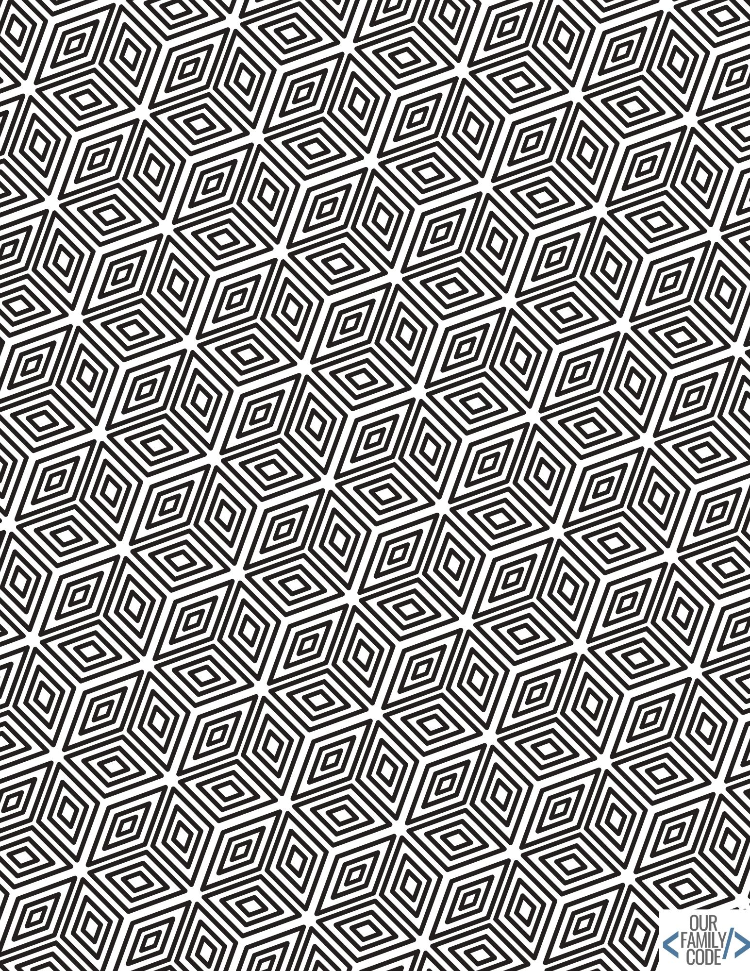 What Is Op Art? Optical Illusion Art Activities for Kids optical illusions coloring page 6 Optical illusion coloring book design 6 with a black-and-white pattern to color