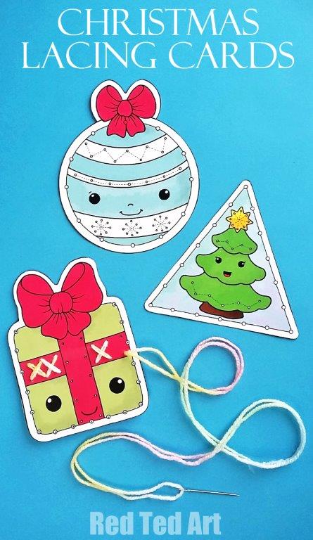 Christmas Lacing Cards This is your one-stop shop for easy Christmas crafts, activities, and Christmas cookie recipes for kids! You are going to love this ultimate Christmas list!