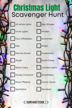 Christmas Light Scavenger Hunt Tradition - Our Family Code