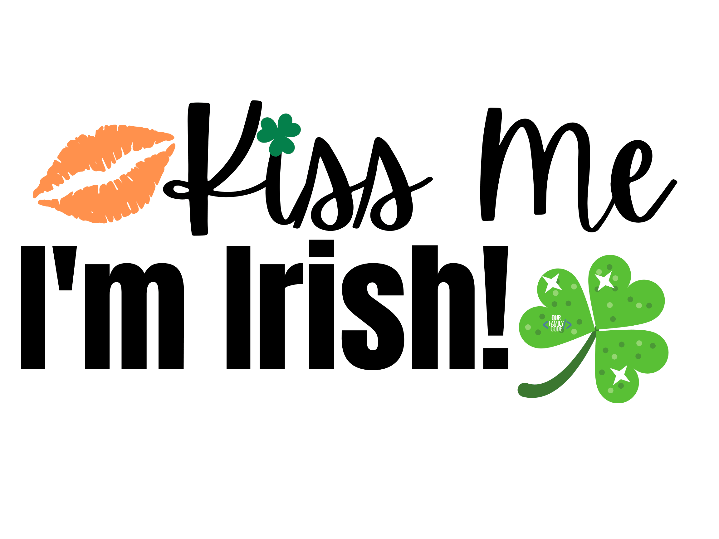 A picture of a St. Patrick's Day Sign Kiss Me I'm Irish 8x10 poster.