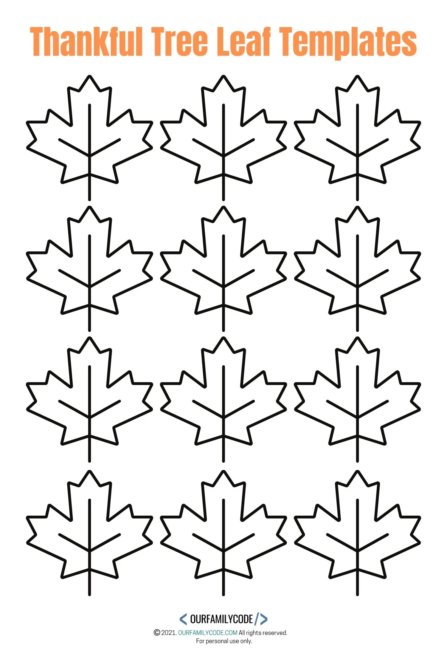 A picture of a Thankful Tree leaf template.