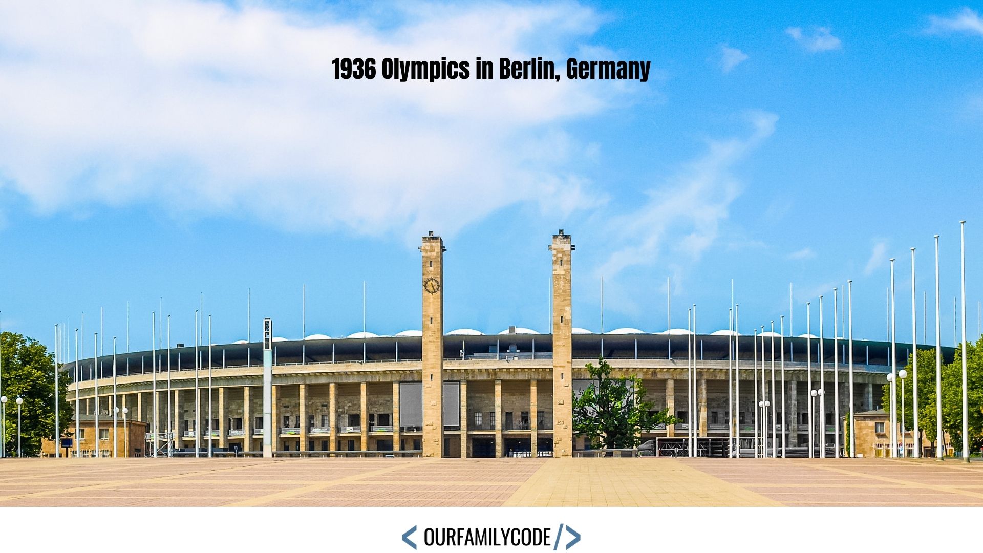 A picture of the Olympiastadion in Berlin, Germany.