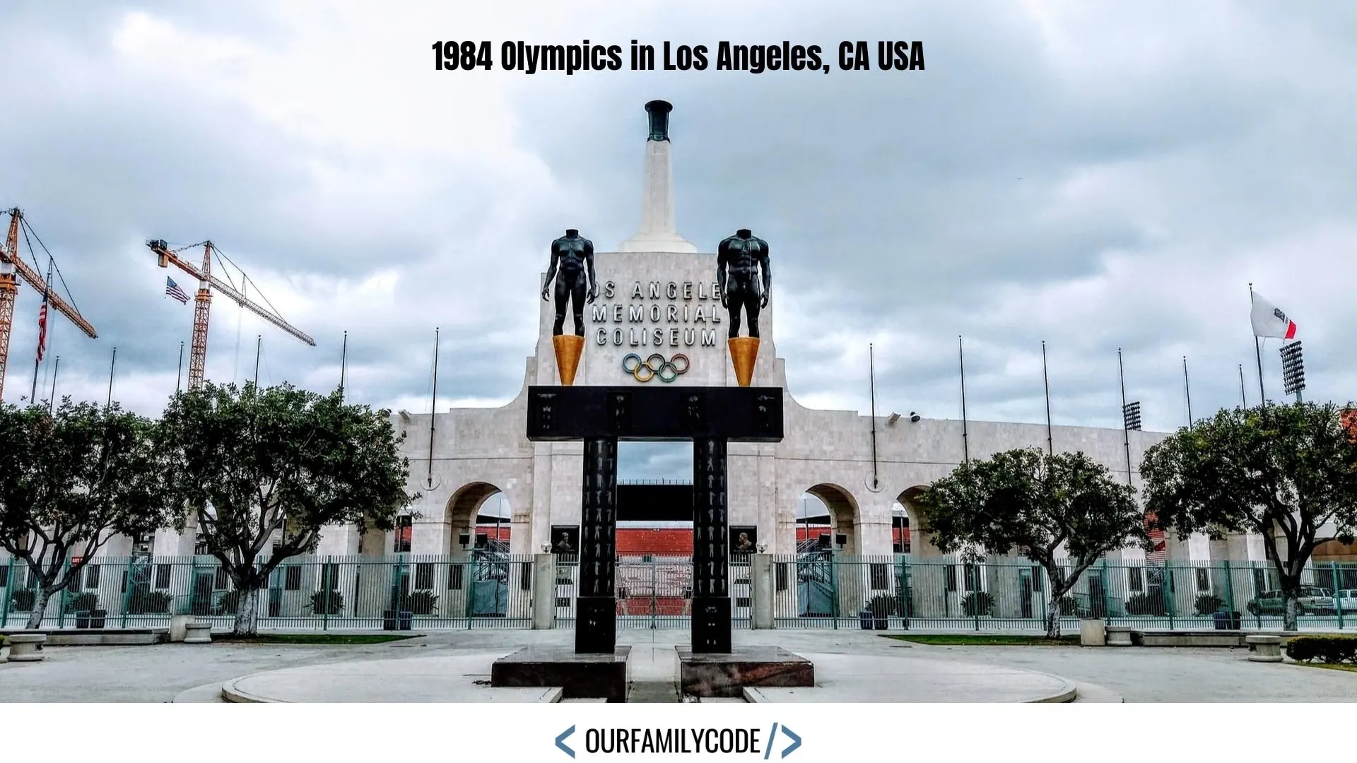 The Los Angeles Memorial Coliseum held the opening and closing ceremonies as well as the athletics events for the 1932 and 1984 Summer Olympics hosted by Los Angeles, California.