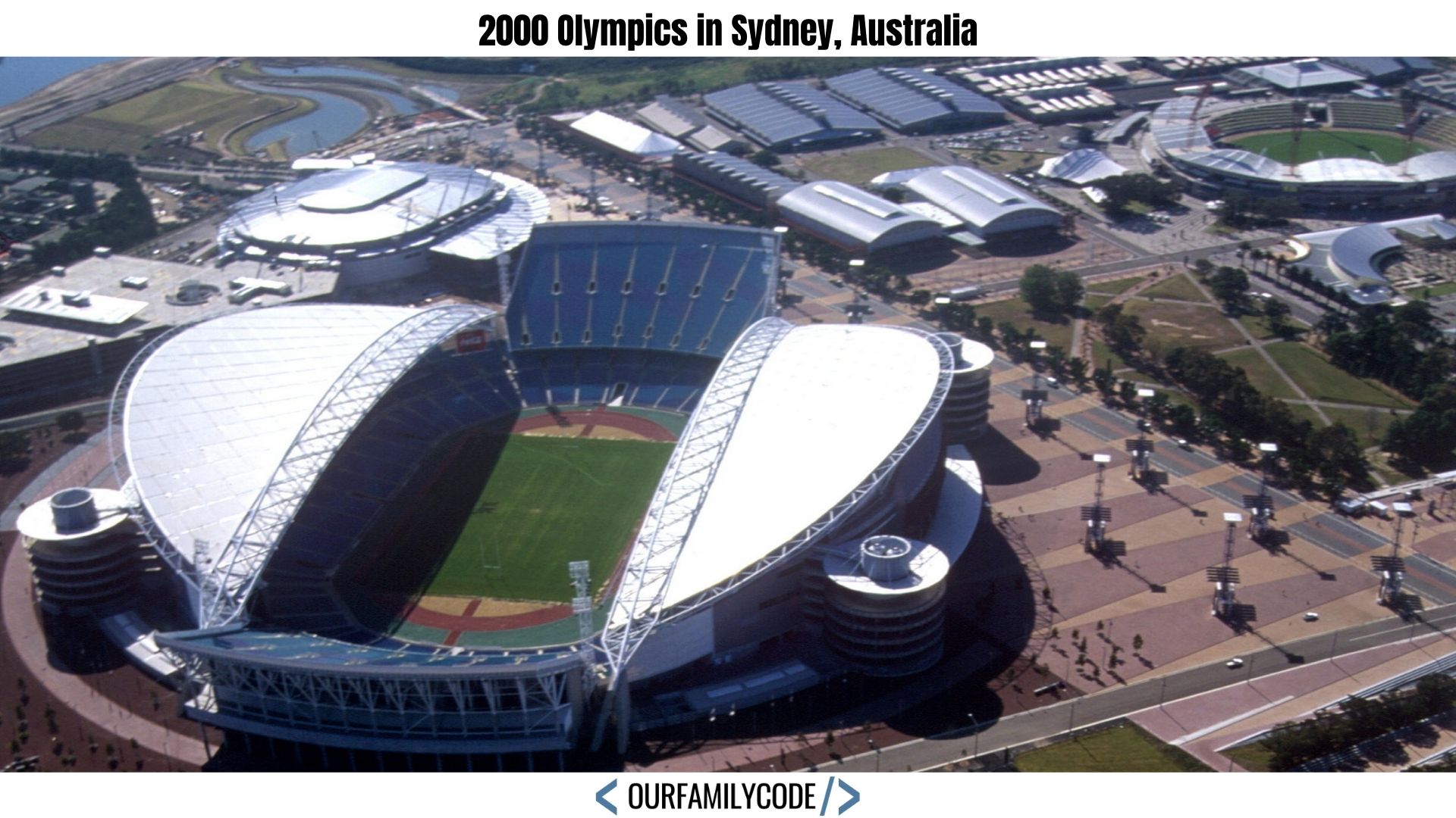 A picture of the Olympic Stadium from the 2000 Olympics in Sydney, Australia.