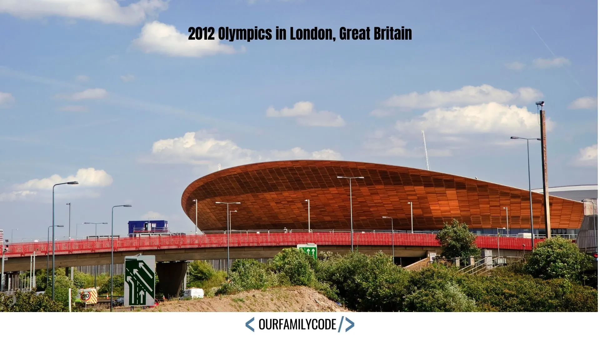 A picture of the 2012 Olympic Stadium in London.